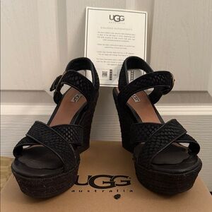 UGG Women's Jazmine Black Wedges